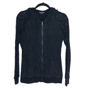 Warehouse One Hoodie/Crochet Style Sleeve/Womens/Small